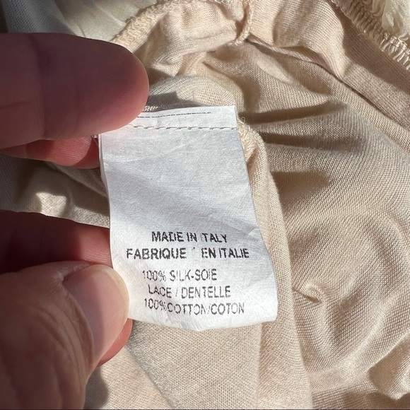 Giulia Italy Silk Crochet Flowy Bohemian Babydoll Dress - Picture 15 of 15